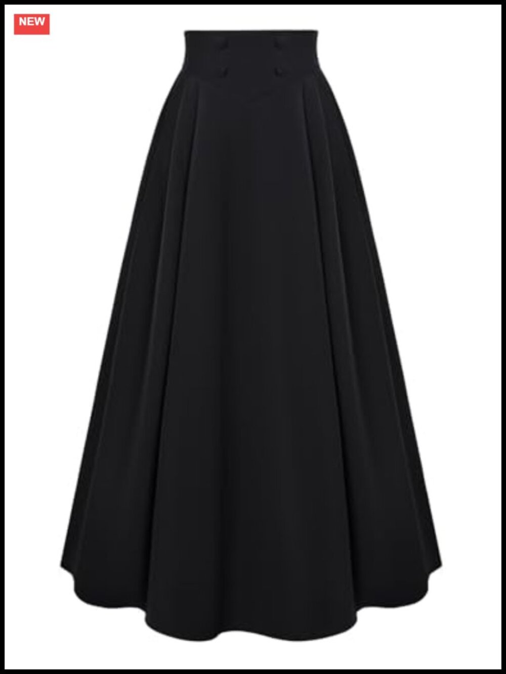 Women's High Waisted A-Line Maxi Skirt Polyester Elastane Side Pockets